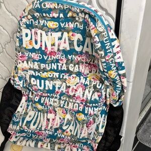 Punta Cana Floral Teal Backpack